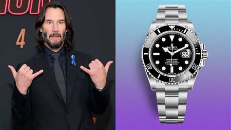 Keanu Reeves wears a Rolex Submariner with a 